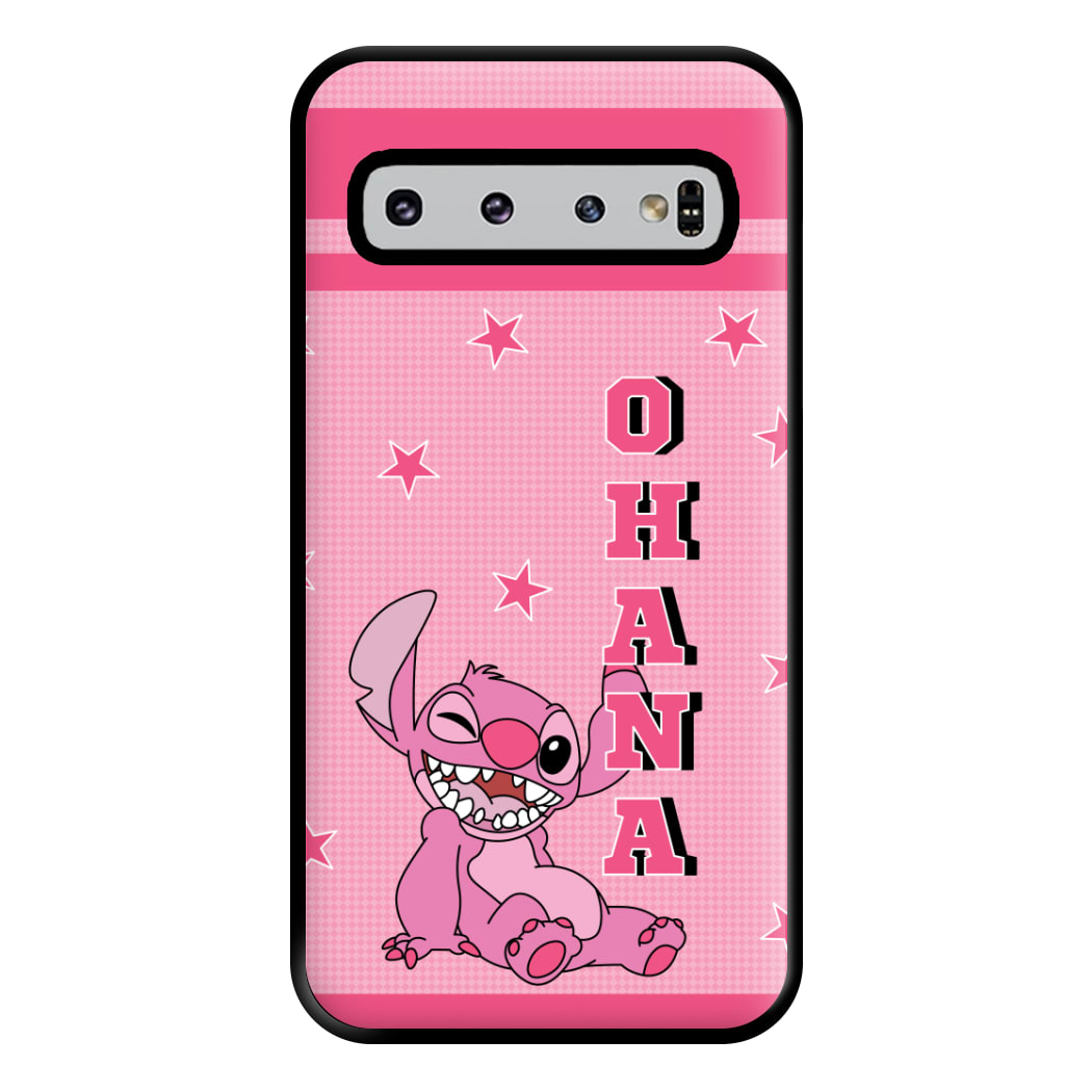 Pink Alien Ohana Phone Case for Galaxy S10 Plus