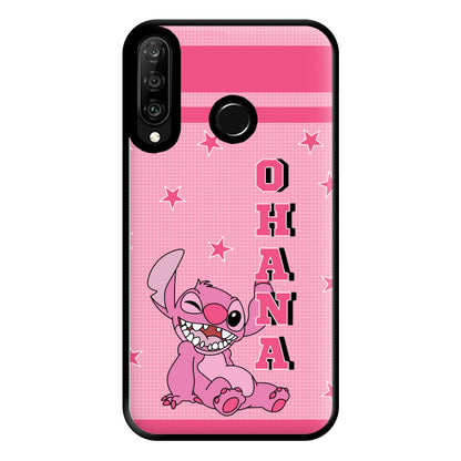 Pink Alien Ohana Phone Case for Huawei P30 Lite