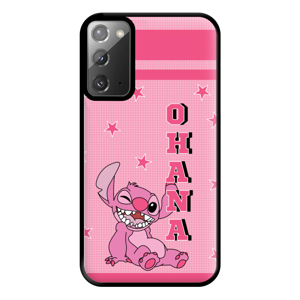 Pink Alien Ohana Phone Case for Galaxy Note 20 Ultra