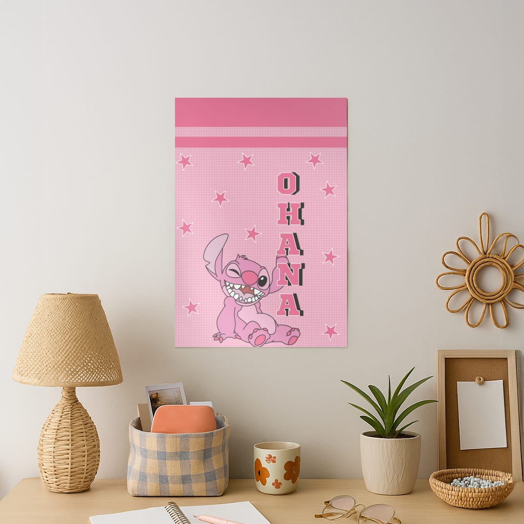 Pink Alien Ohana Art Print