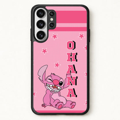 Pink Alien Ohana Phone Case for Galaxy S26 Ultra