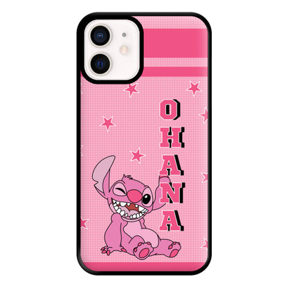 Pink Alien Ohana Phone Case for iPhone 13 Mini