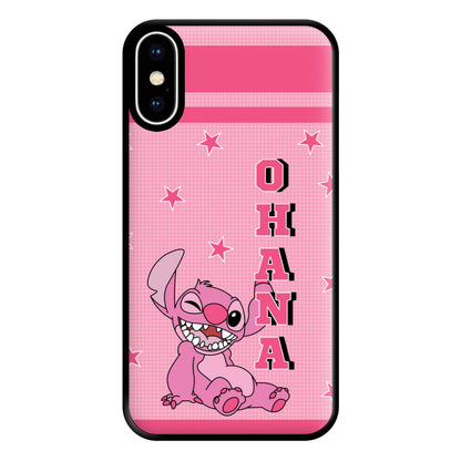 Pink Alien Ohana Phone Case for iPhone XS Max