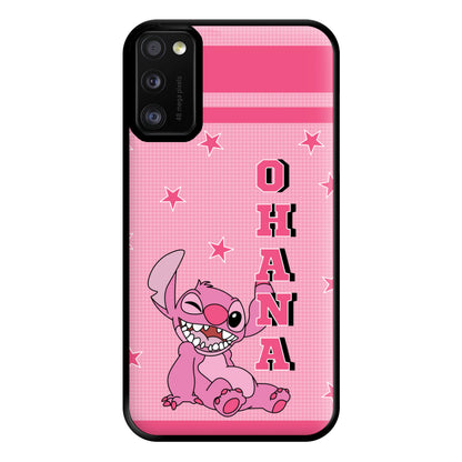 Pink Alien Ohana Phone Case for Galaxy A41