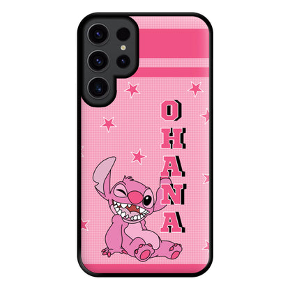 Pink Alien Ohana Phone Case for Galaxy S23 Ultra