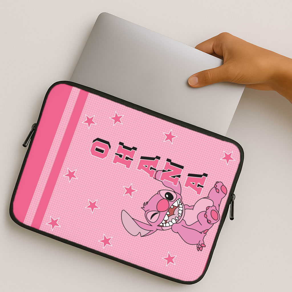 Pink Alien Ohana MacBook Case