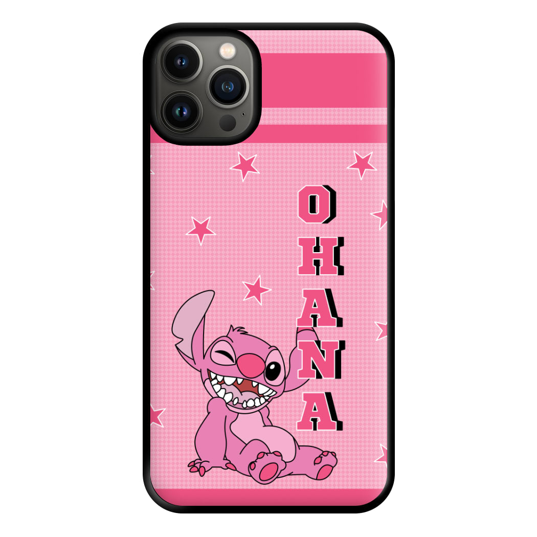 Pink Alien Ohana Phone Case for iPhone 13