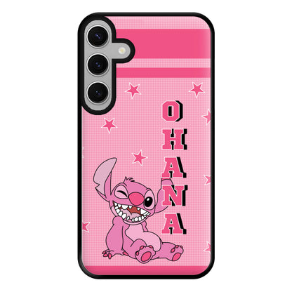 Pink Alien Ohana Phone Case for Galaxy S24FE