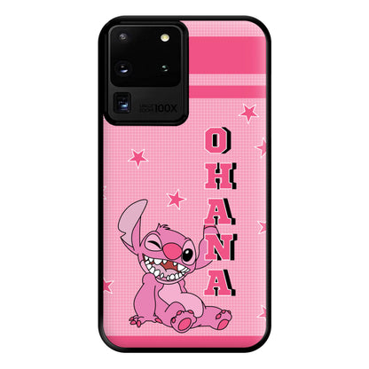 Pink Alien Ohana Phone Case for Galaxy S20 Ultra