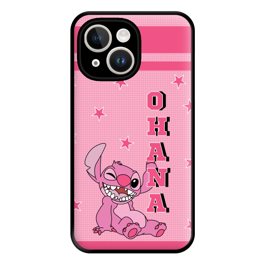 Pink Alien Ohana Phone Case for iPhone 14 Plus