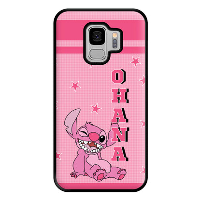 Pink Alien Ohana Phone Case for Galaxy S9 Plus