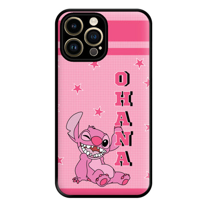 Pink Alien Ohana Phone Case for iPhone 14 Pro Max