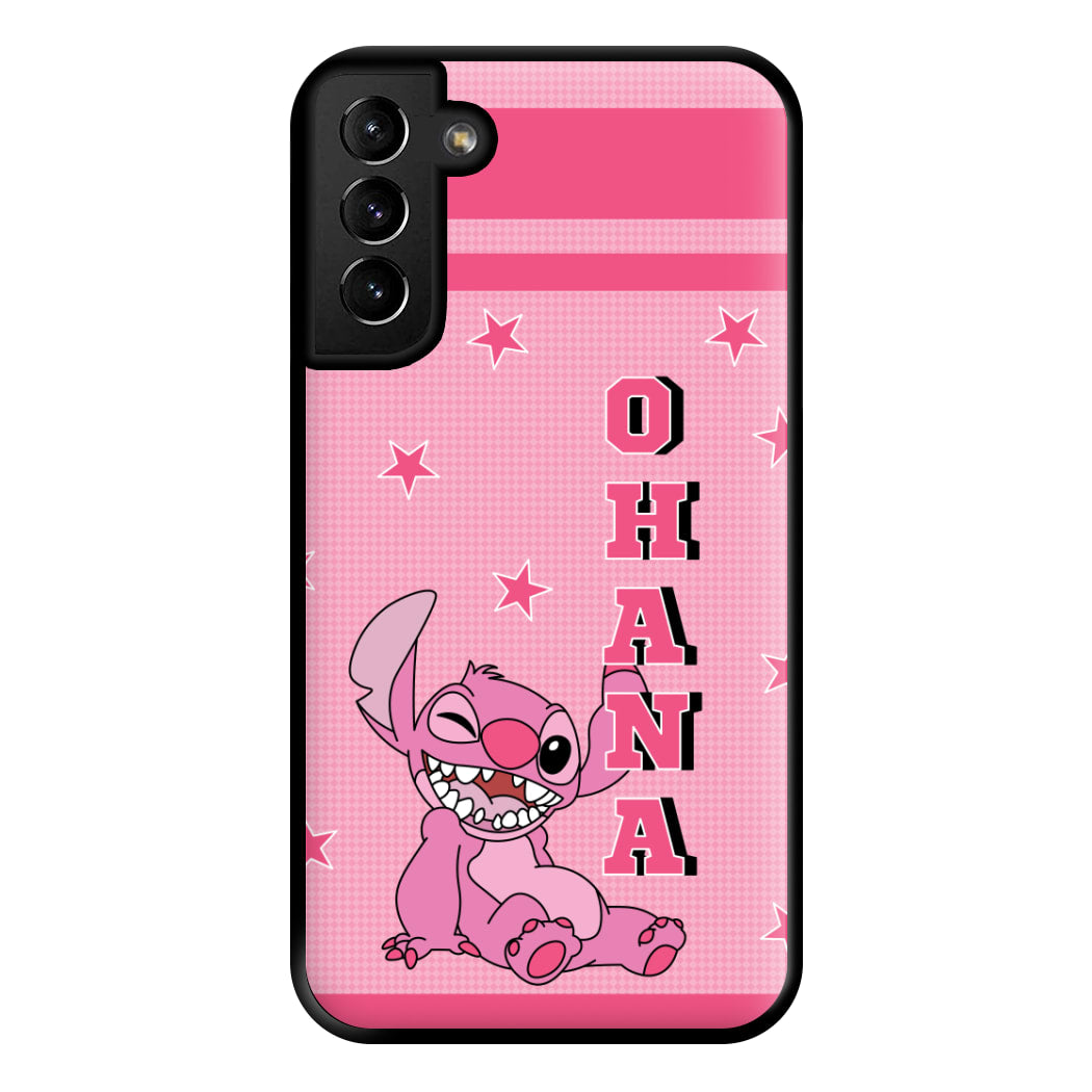 Pink Alien Ohana Phone Case for Galaxy S21 Plus