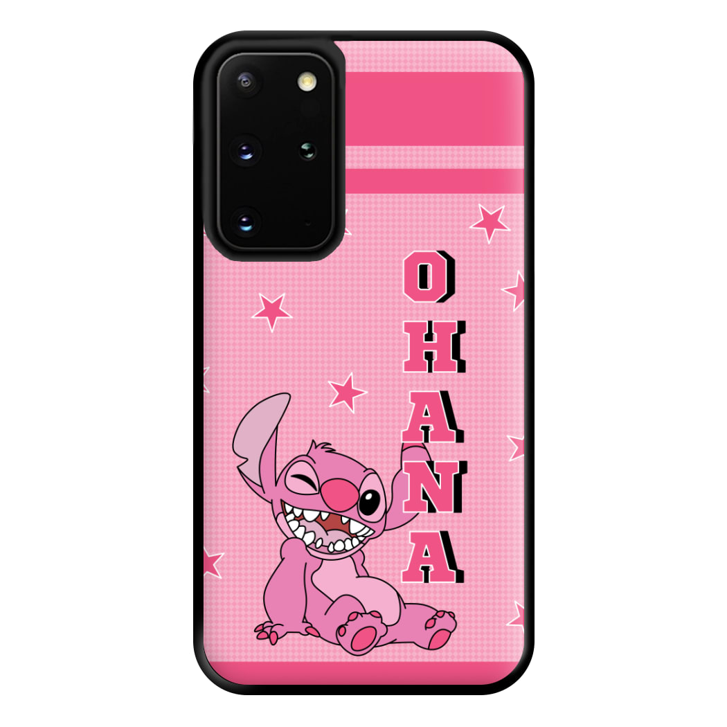 Pink Alien Ohana Phone Case for Galaxy S20 Plus