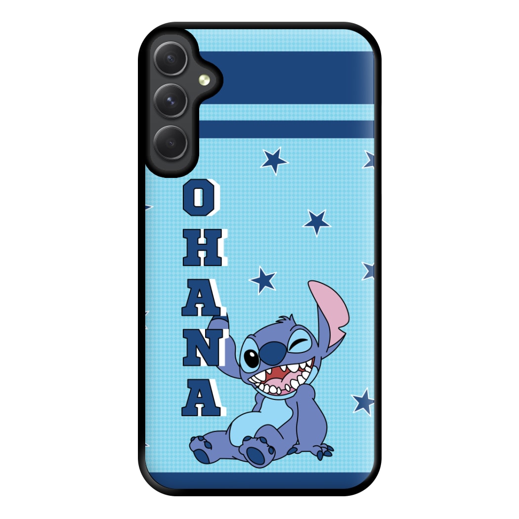 Blue Alien Ohana Phone Case for Galaxy A54