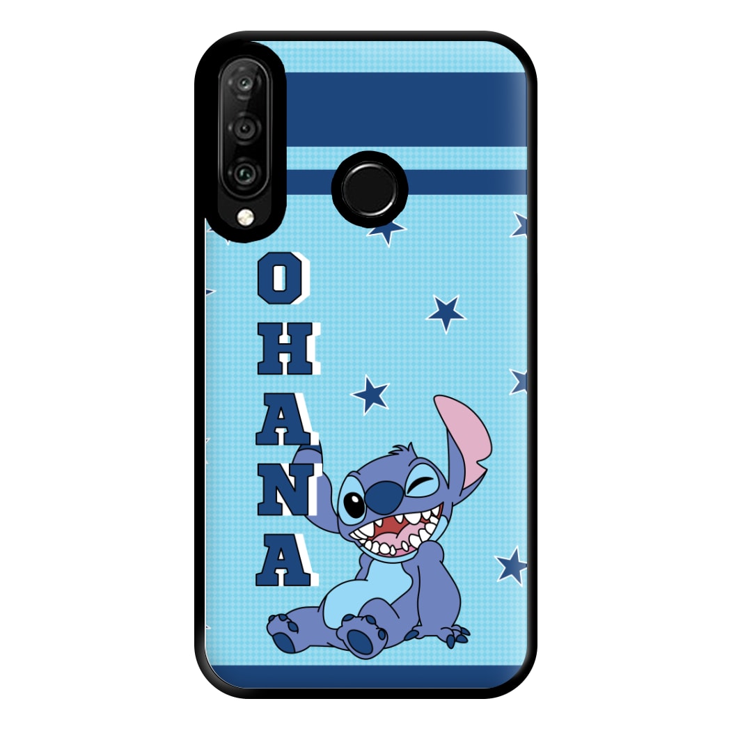 Blue Alien Ohana Phone Case for Huawei P30 Lite