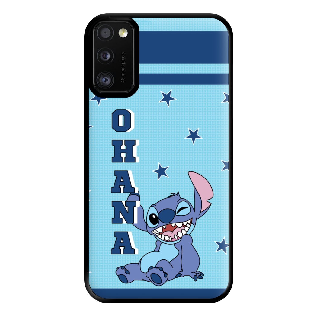 Blue Alien Ohana Phone Case for Galaxy A41