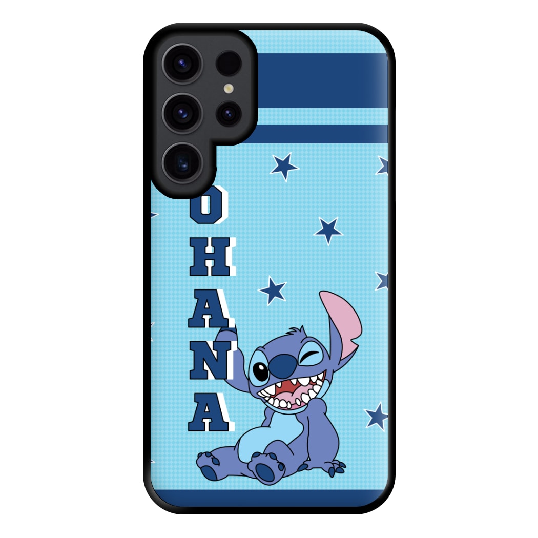 Blue Alien Ohana Phone Case for Galaxy S23 Ultra