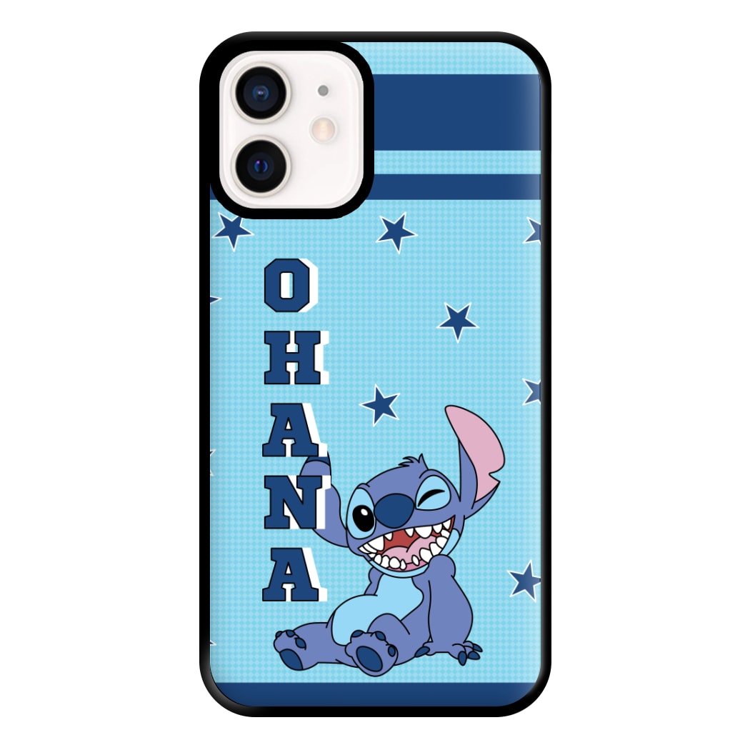 Blue Alien Ohana Phone Case for iPhone 13 Mini