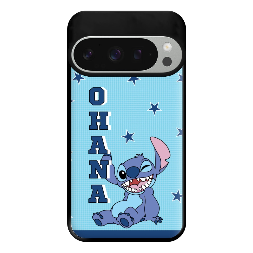 Blue Alien Ohana Phone Case for Google Pixel 9 Pro XL