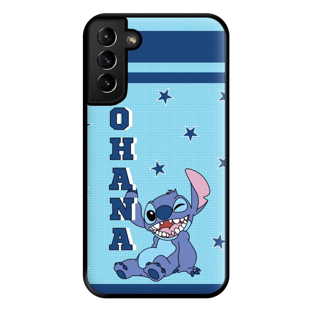 Blue Alien Ohana Phone Case for Galaxy S21 Plus