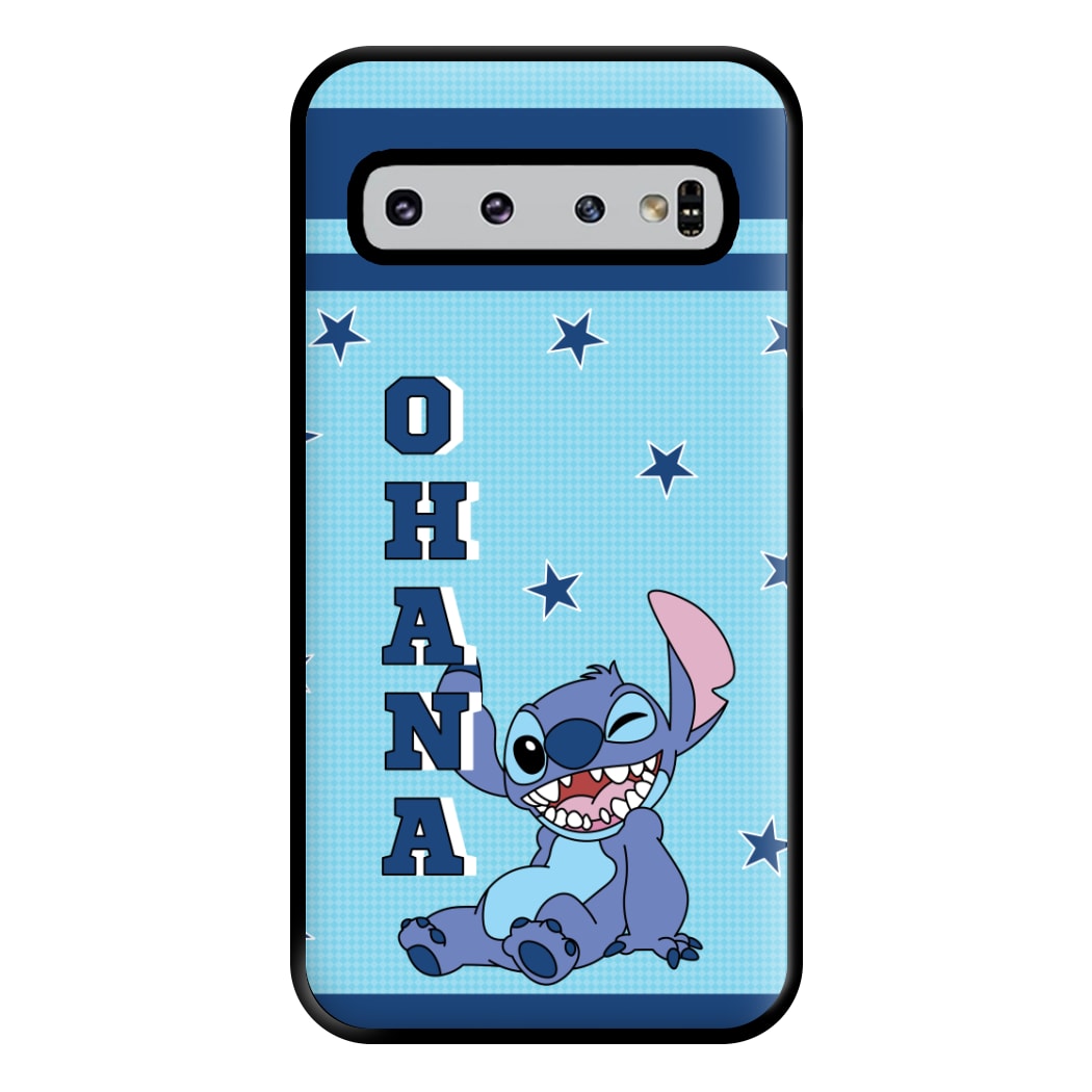 Blue Alien Ohana Phone Case for Galaxy S10 Plus