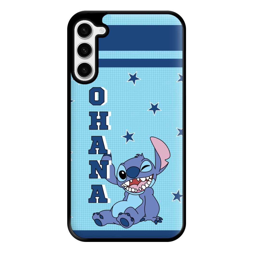 Blue Alien Ohana Phone Case for Galaxy S23 Plus