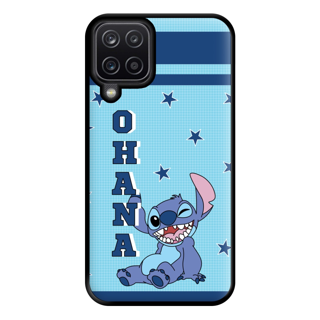 Blue Alien Ohana Phone Case for Galaxy A12