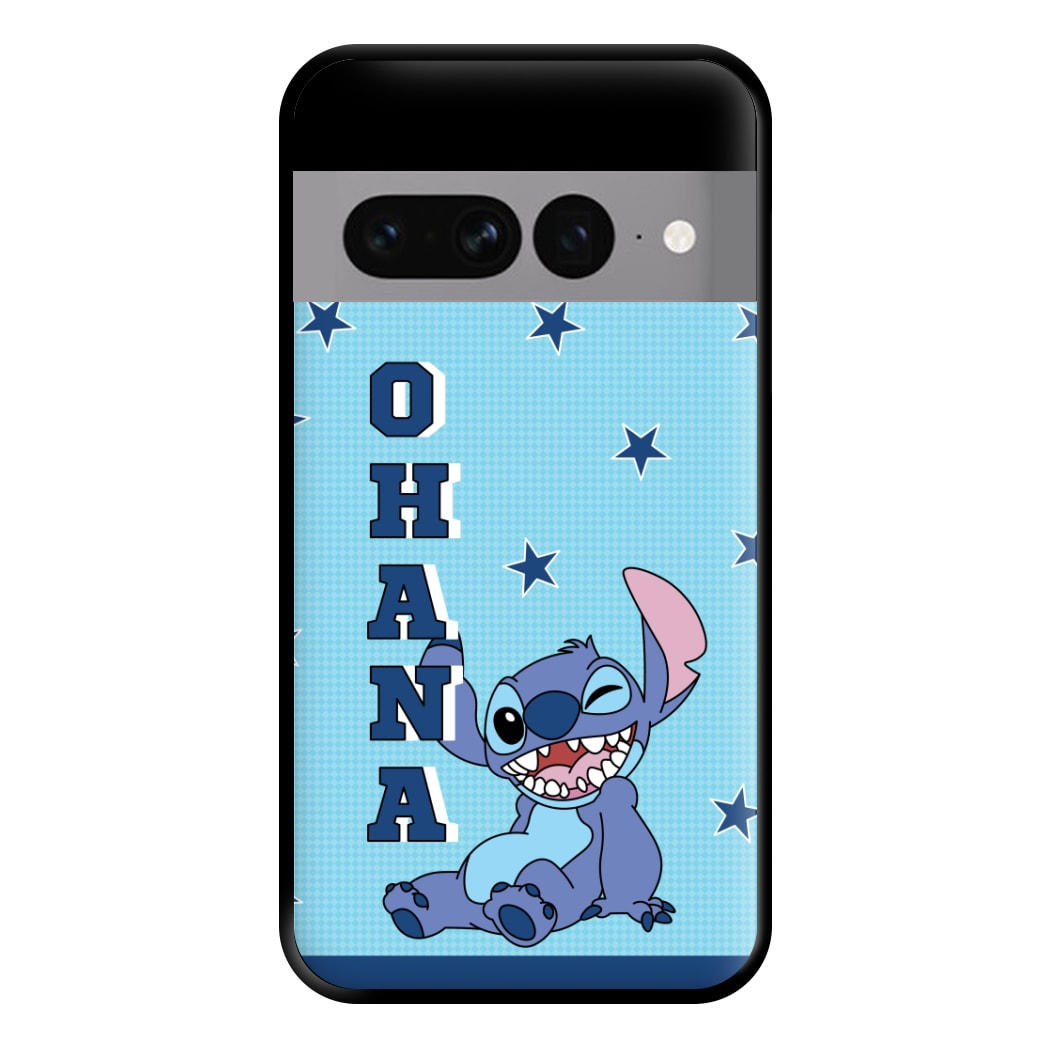 Blue Alien Ohana Phone Case for Google Pixel 7 Pro