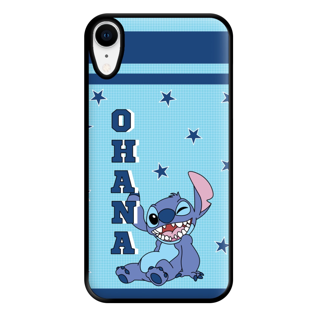 Blue Alien Ohana Phone Case for iPhone XR