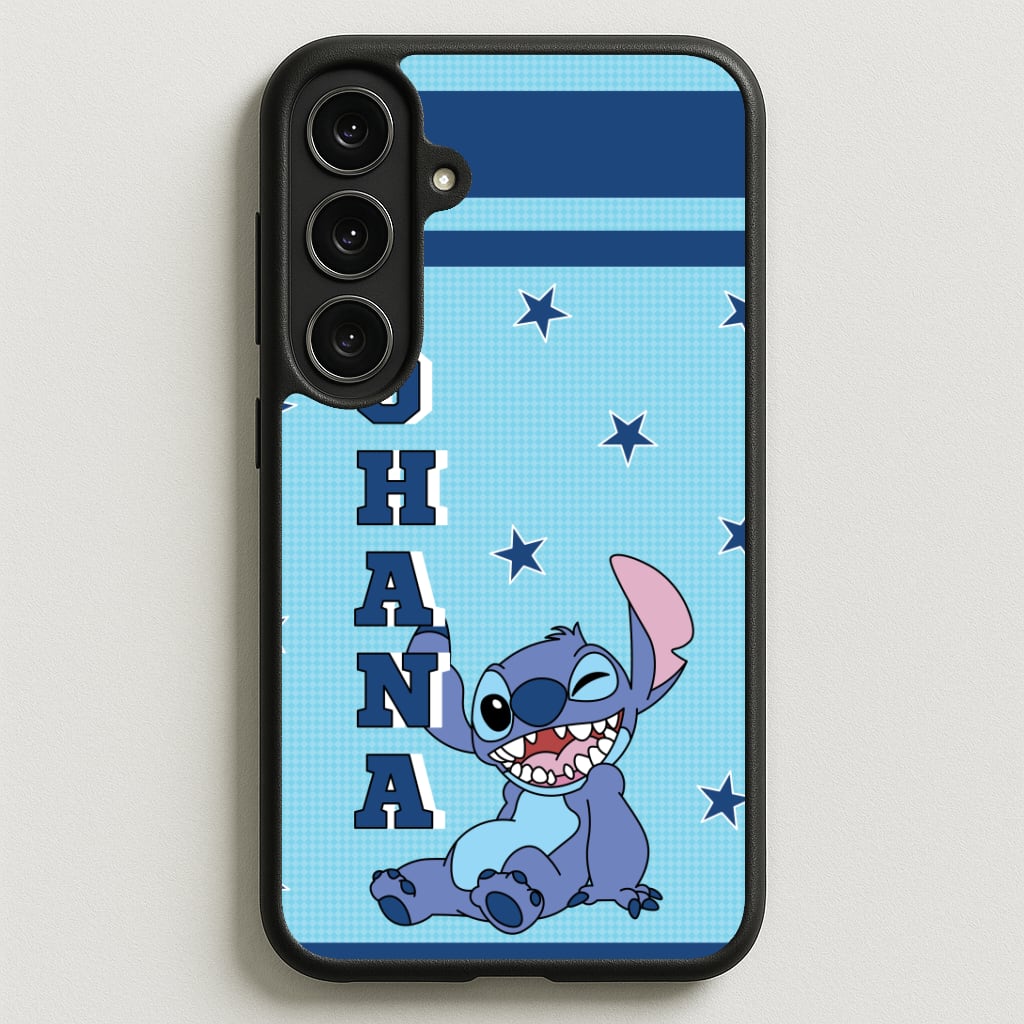 Blue Alien Ohana Phone Case for Galaxy S25FE