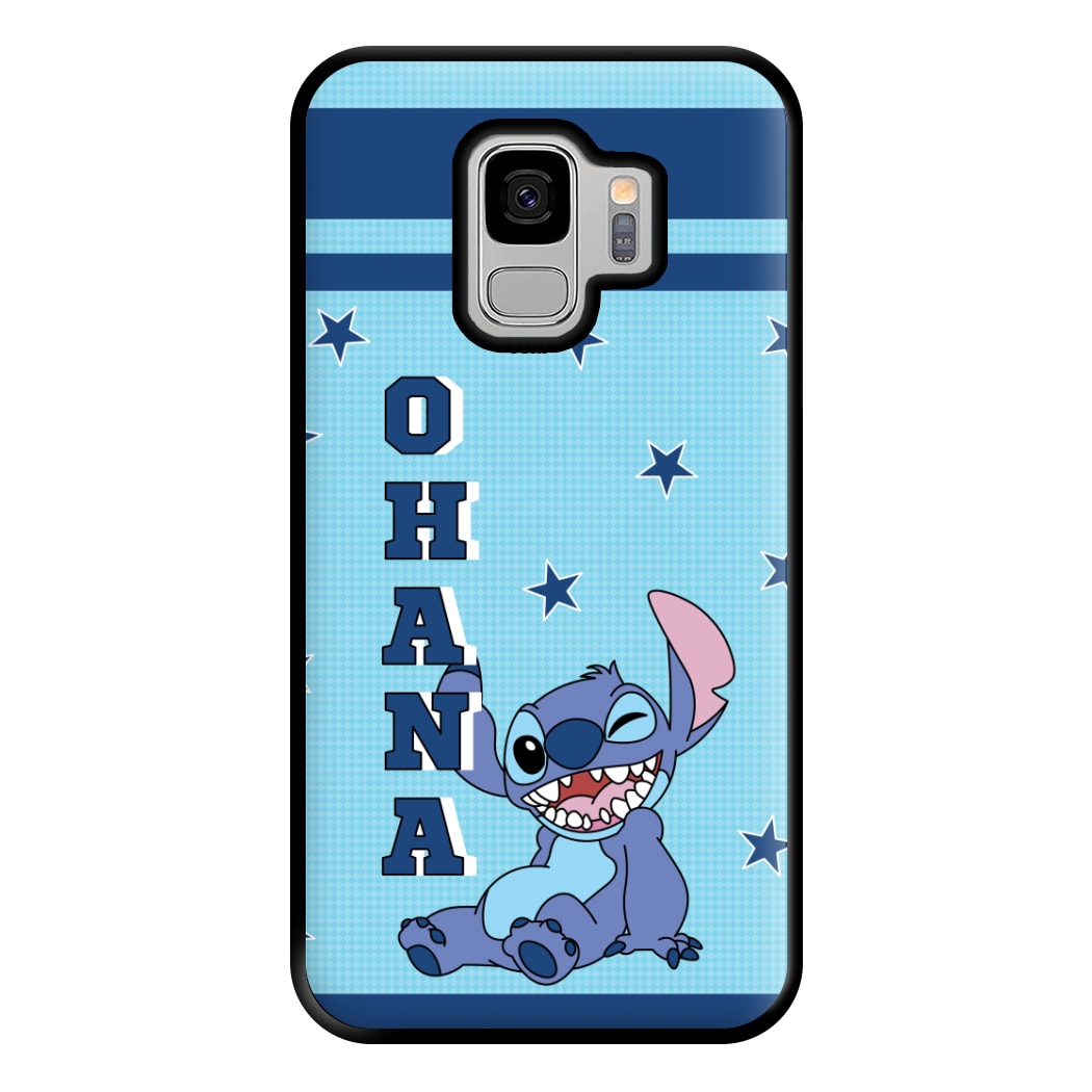 Blue Alien Ohana Phone Case for Galaxy S9 Plus