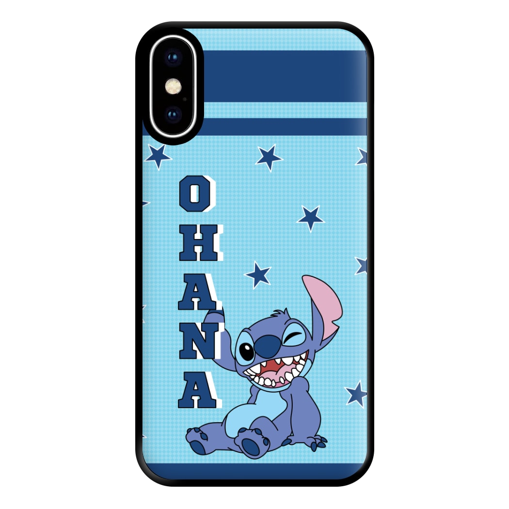 Blue Alien Ohana Phone Case for iPhone XS Max