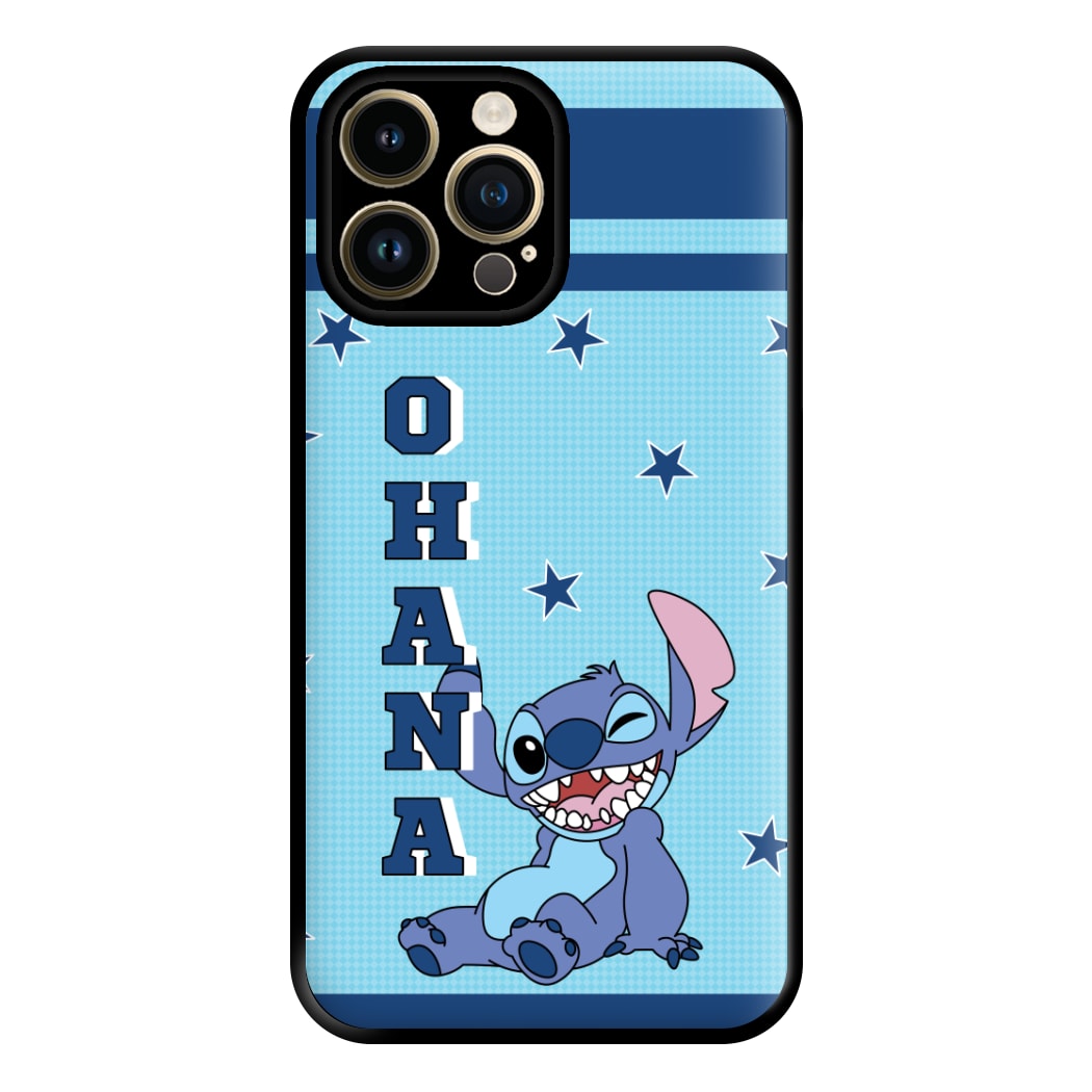 Blue Alien Ohana Phone Case for iPhone 14 Pro Max