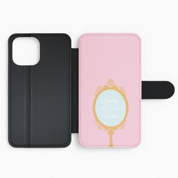 Beauty Is Found Within Mirror Flip Phone Case