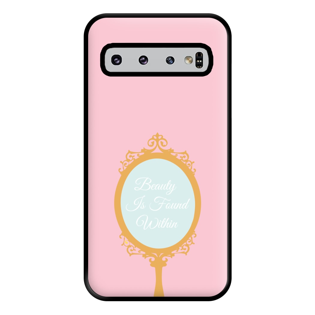 Beauty Is Found Within Mirror Phone Case for Galaxy S10 Plus