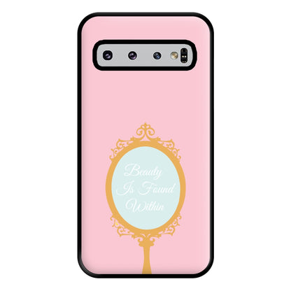 Beauty Is Found Within Mirror Phone Case for Galaxy S10 Plus