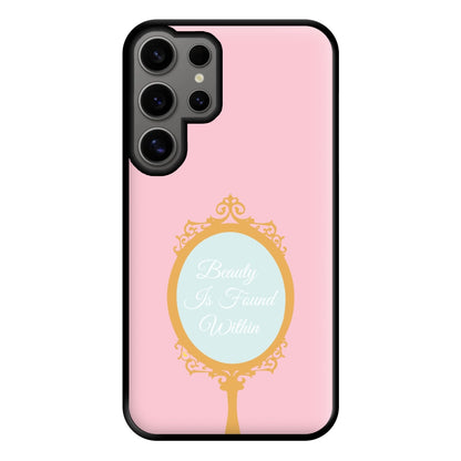 Beauty Is Found Within Mirror Phone Case for Galaxy S24 Ultra