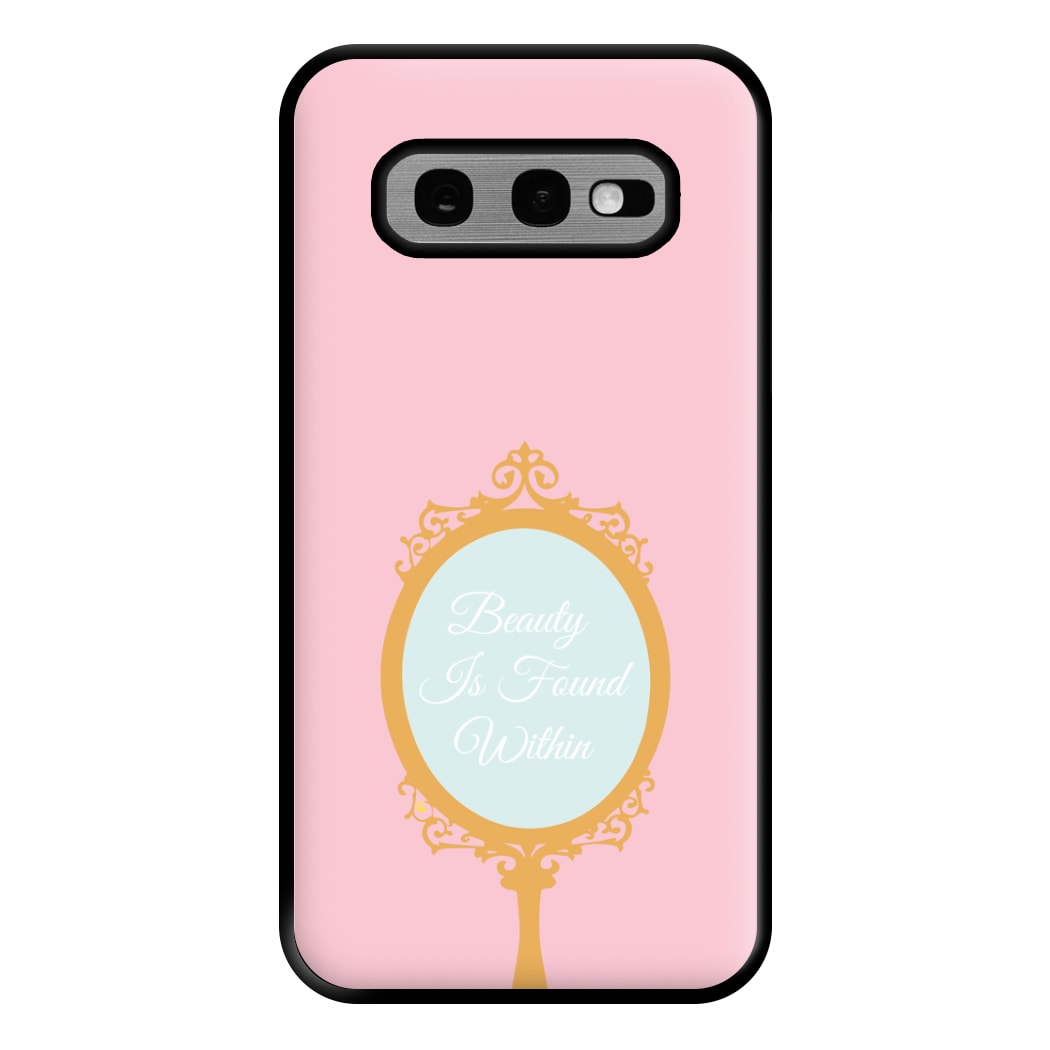 Beauty Is Found Within Mirror Phone Case for Galaxy S10e