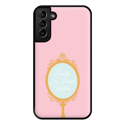 Beauty Is Found Within Mirror Phone Case for Galaxy S21 Plus