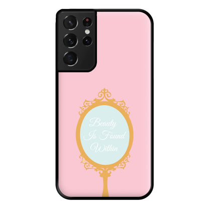 Beauty Is Found Within Mirror Phone Case for Galaxy S21 Ultra