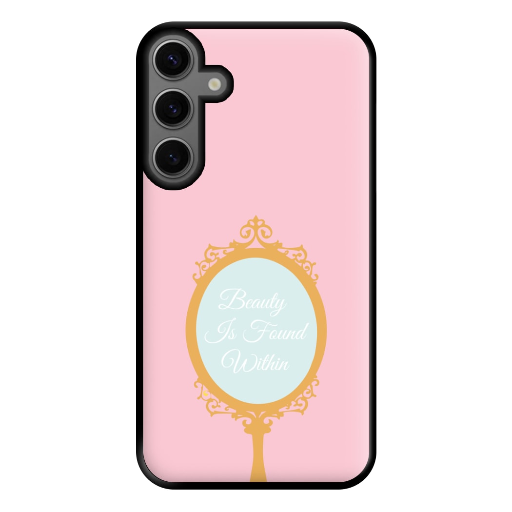 Beauty Is Found Within Mirror Phone Case for Galaxy S23FE