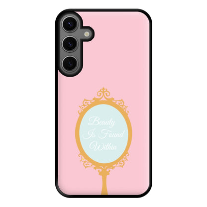 Beauty Is Found Within Mirror Phone Case for Galaxy S23FE