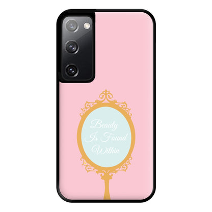 Beauty Is Found Within Mirror Phone Case for Galaxy S20
