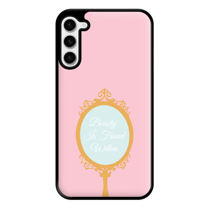 Beauty Is Found Within Mirror Phone Case for Galaxy S23 Plus
