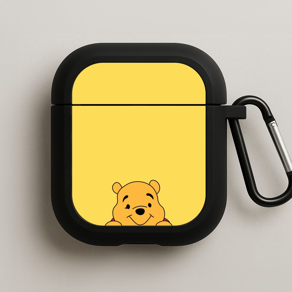 Cute Bear Leaning AirPods Case