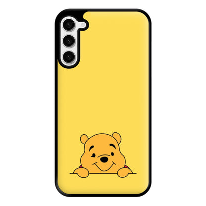 Cute Bear Leaning Phone Case for Galaxy S23 Plus