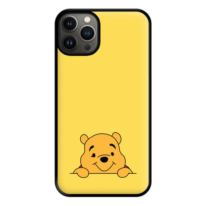 Cute Bear Leaning Phone Case for iPhone 13