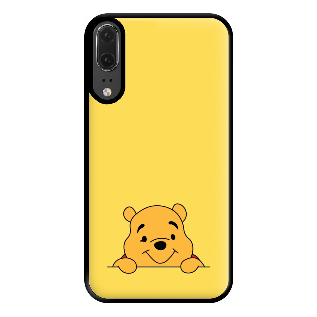 Cute Bear Leaning Phone Case for Huawei P20