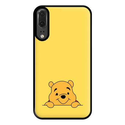 Cute Bear Leaning Phone Case for Huawei P20